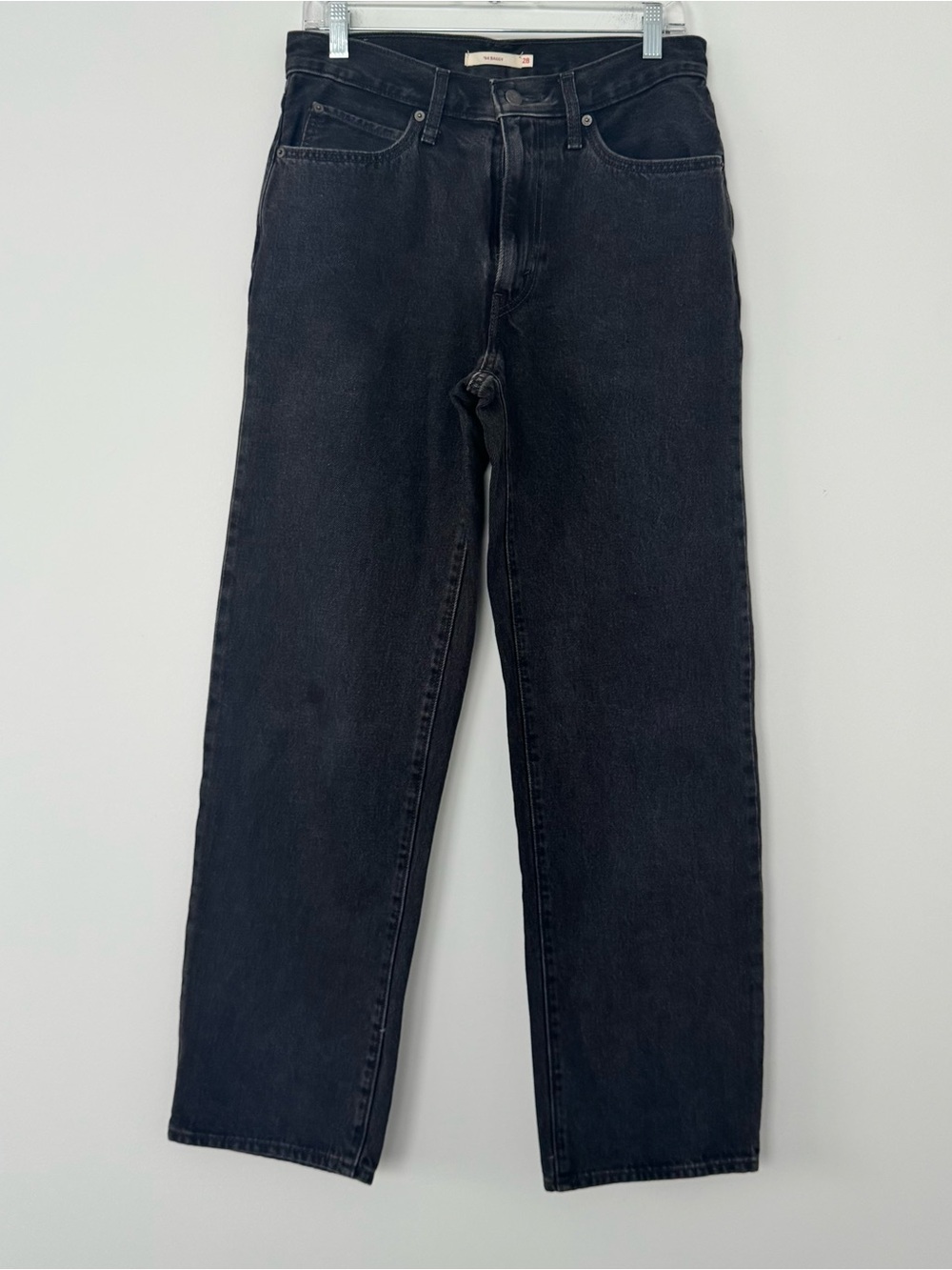 Levi's '94 Baggy Wide Leg Washed Black Jeans Womens 28 Classic Denim Festival